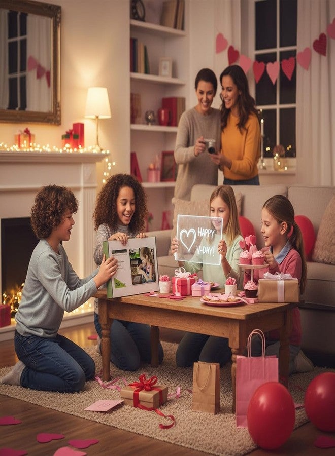 Kyclums Led Drawing Board with 7 Colors,Light Up Cosmody Drawing Board,Glowing Acrylic Dry Erase Board with Light,Lumiboard Led Boards,Valentines Day Gifts Party Favors Decoration(13.7“x10”) - Image 4